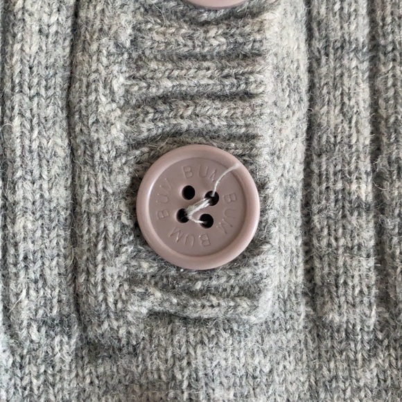 Grey Button V-Neck Sweater/Dress - Picture 5 of 5